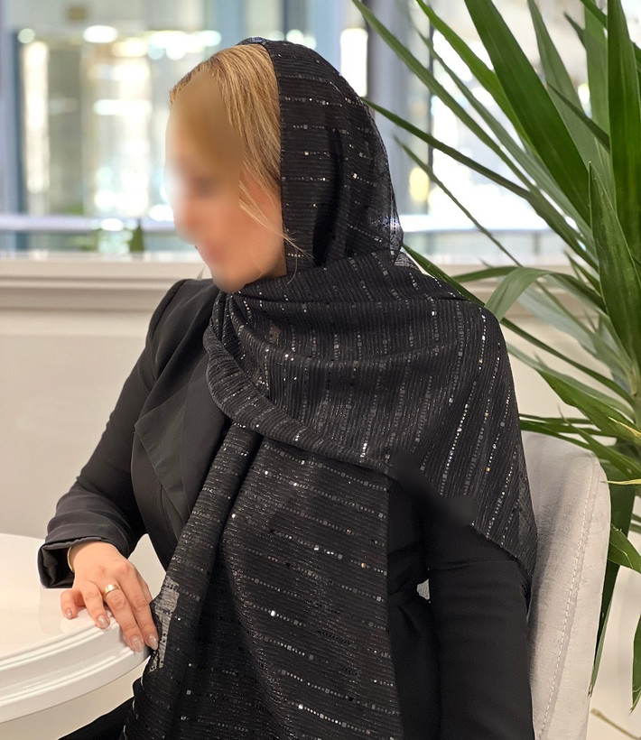 شال حریر مجلسی آینه ای
